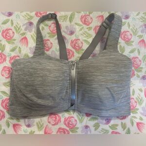 KNOCKOUT by Victoria's Secret Gray Front Zip Underwire Sports Bra size 38DDD